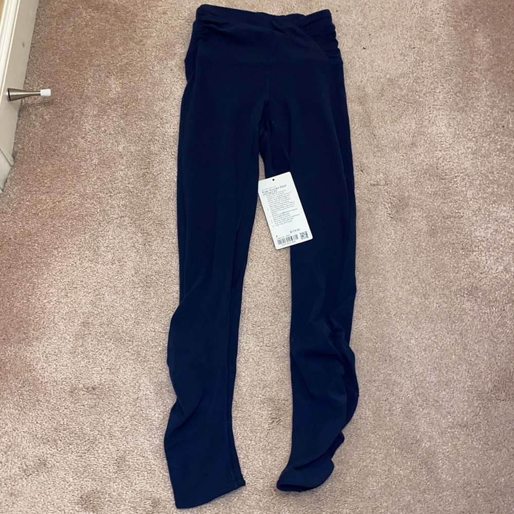 Lululemon Align Ruched Waist High Rise 25” Leggings size 4 True Navy